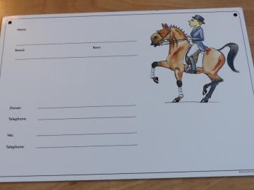 Boxenschild Stallschild Dressur