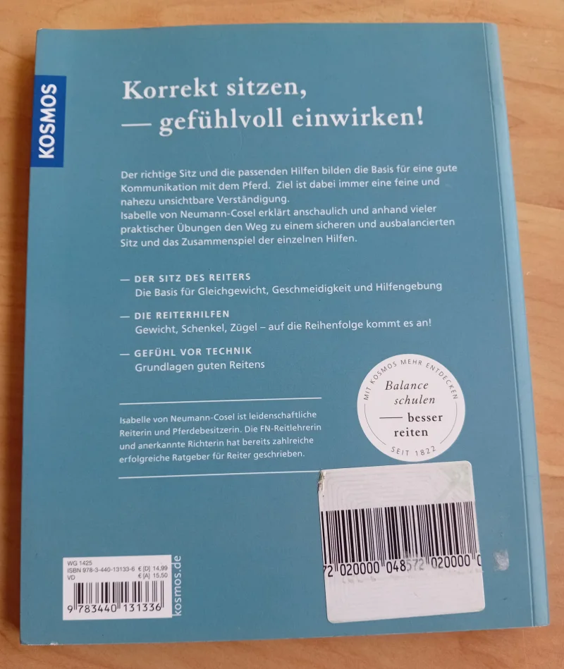 Buch Reitersitz und Reiterhilfen